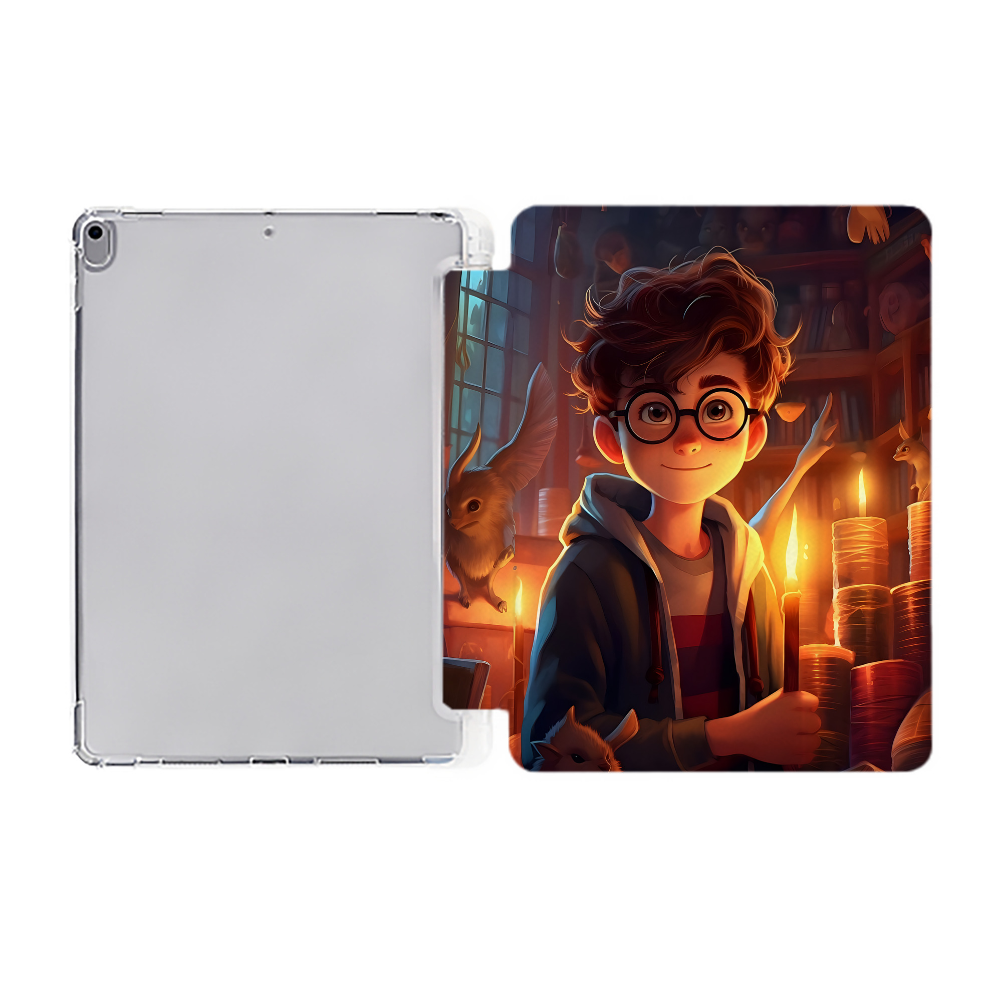 （画像用） Harry Potter ハリー・ポッターシリーズ IPad ケース ペン収納付き 三つ折りスタンド PUレザー×シリコン 対応機種9.5/10.5/10.9インチ